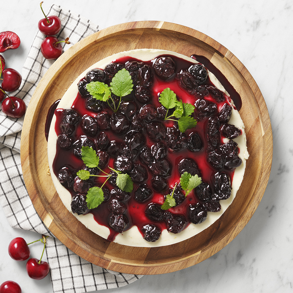 Cheesecake med körsbär