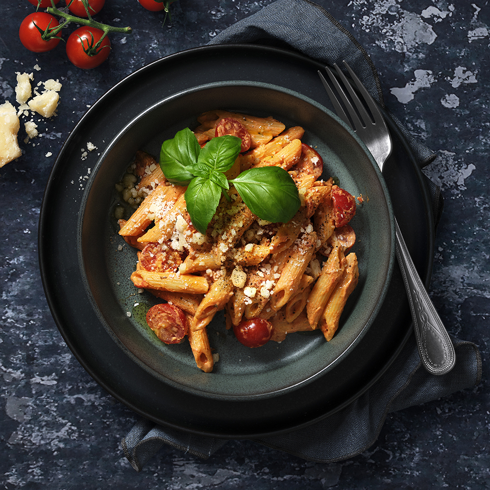 Krämig pasta pomodoro