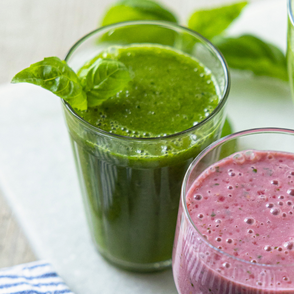 Basilika- och mangosmoothie