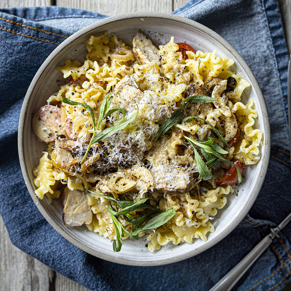Krämig pasta med smak av dragon