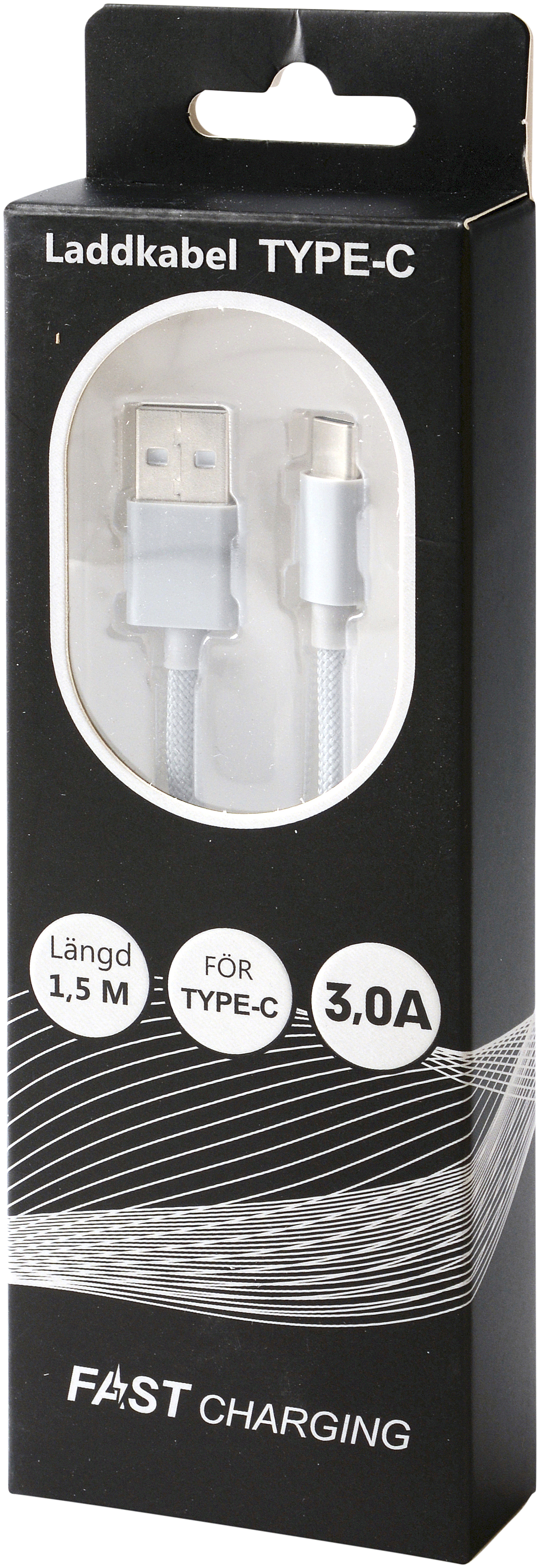 Laddkabel Textil Typ-C