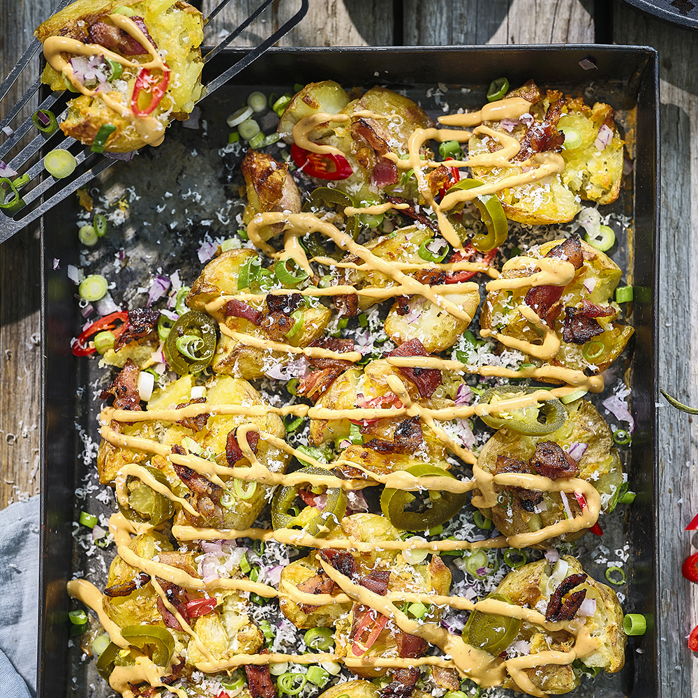 Dirty smashed potatoes