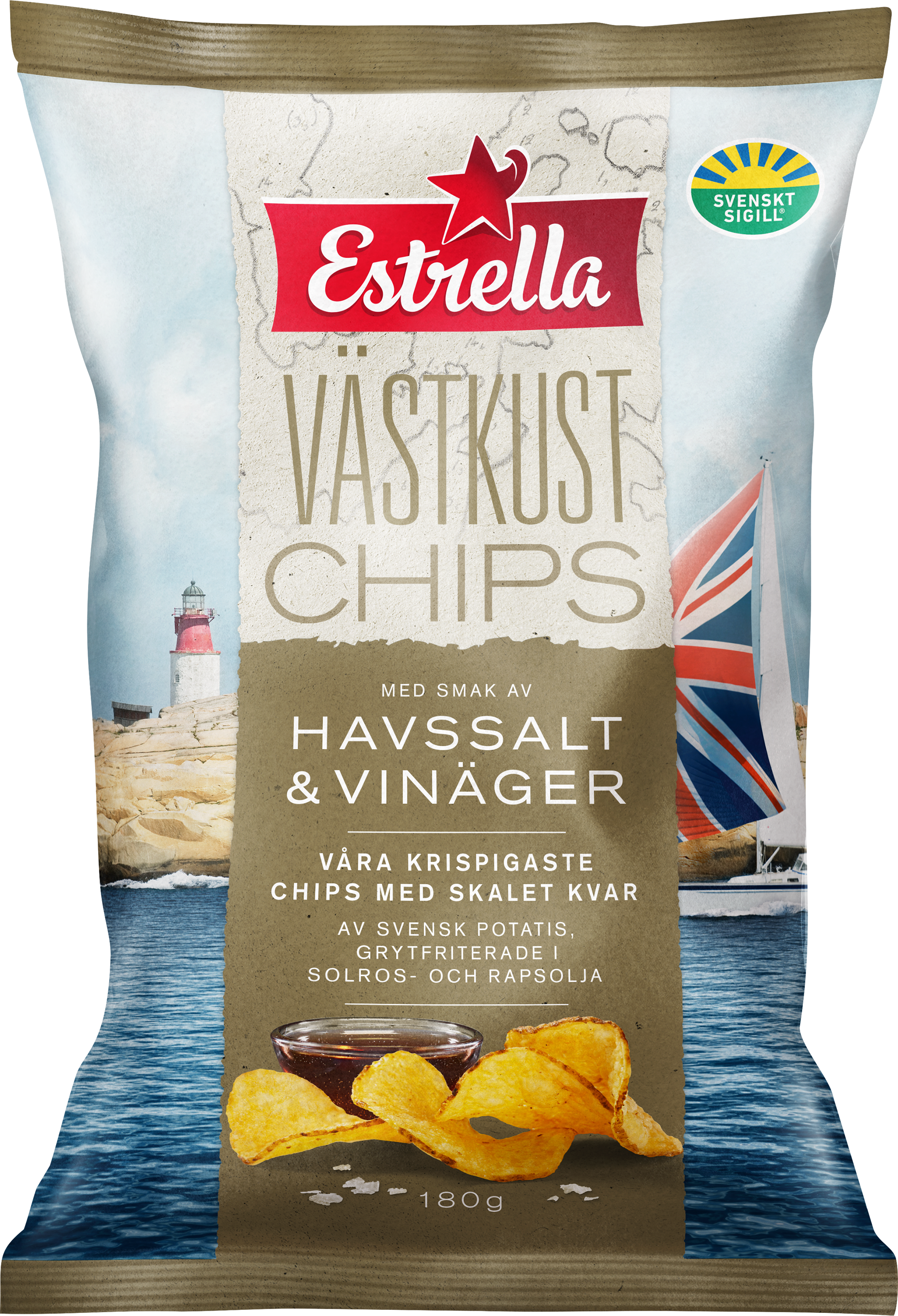 Västkustchips Havssalt & vinäger