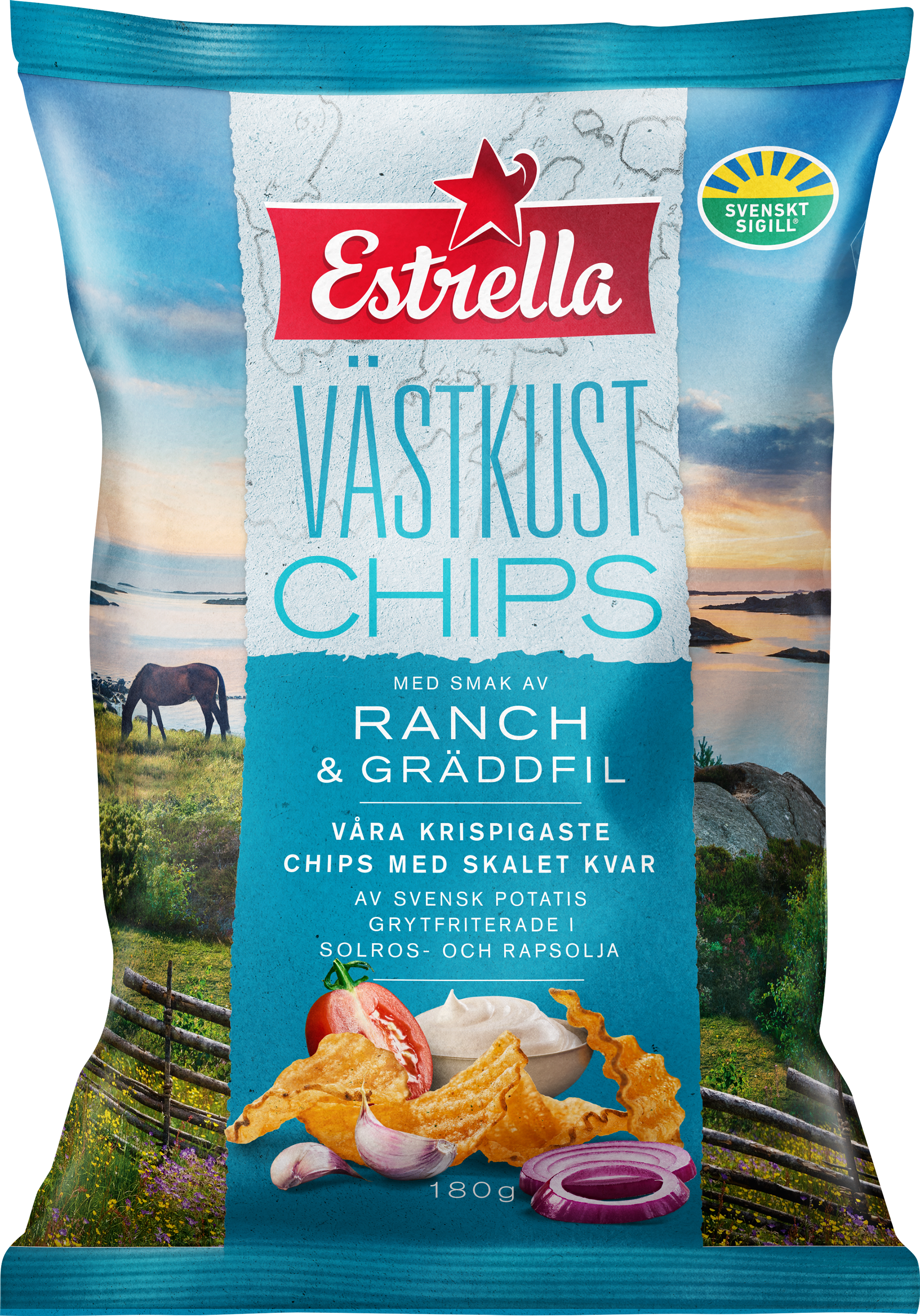 Västkustchips Ranch & gräddfil