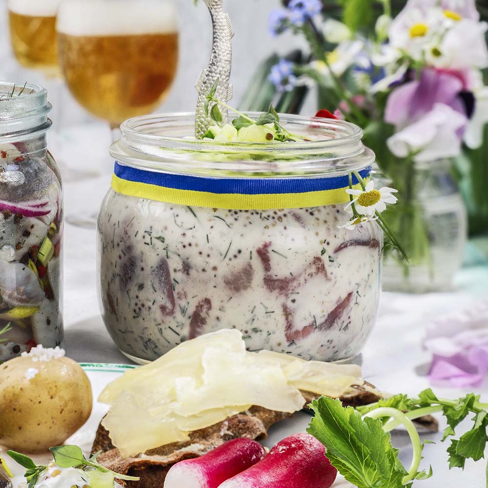 Senapssill med picklade senapsfrön