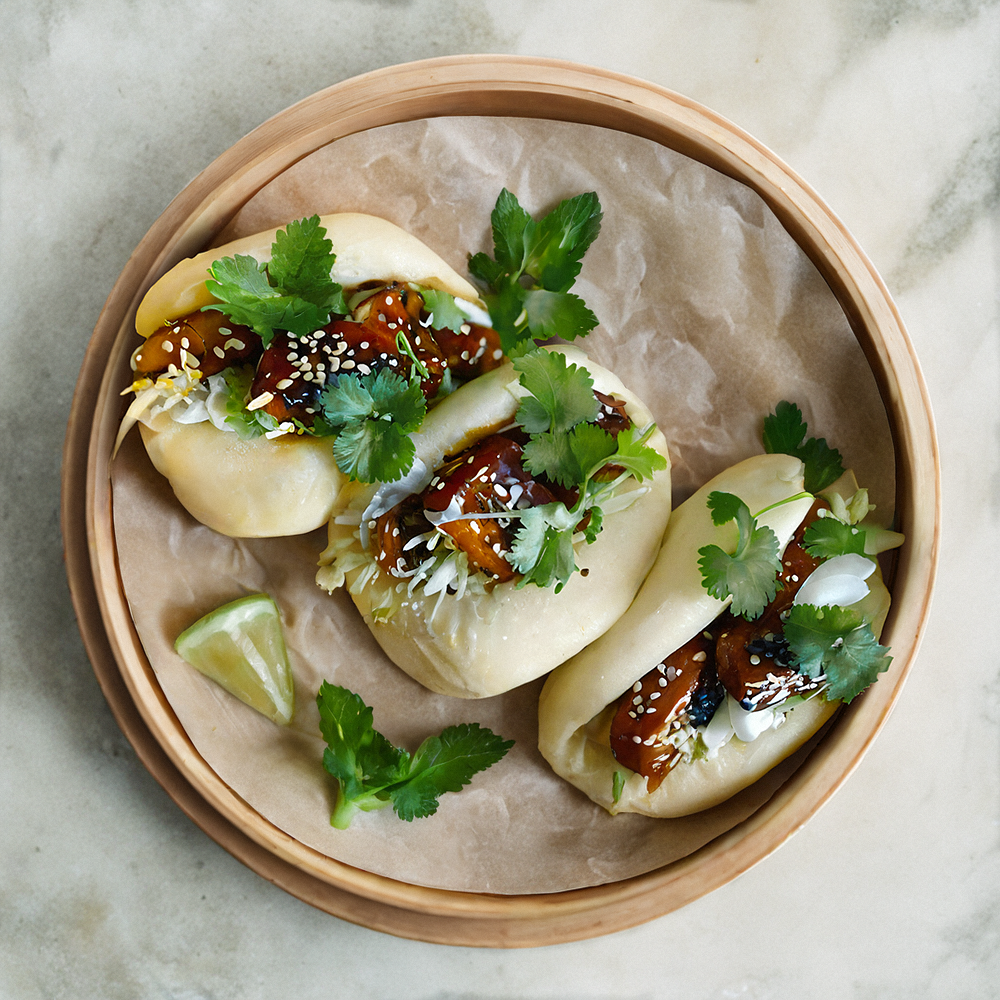 Sticky tofu i bao buns