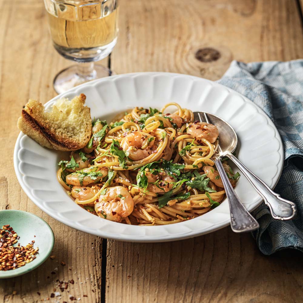 Krämig räkpasta