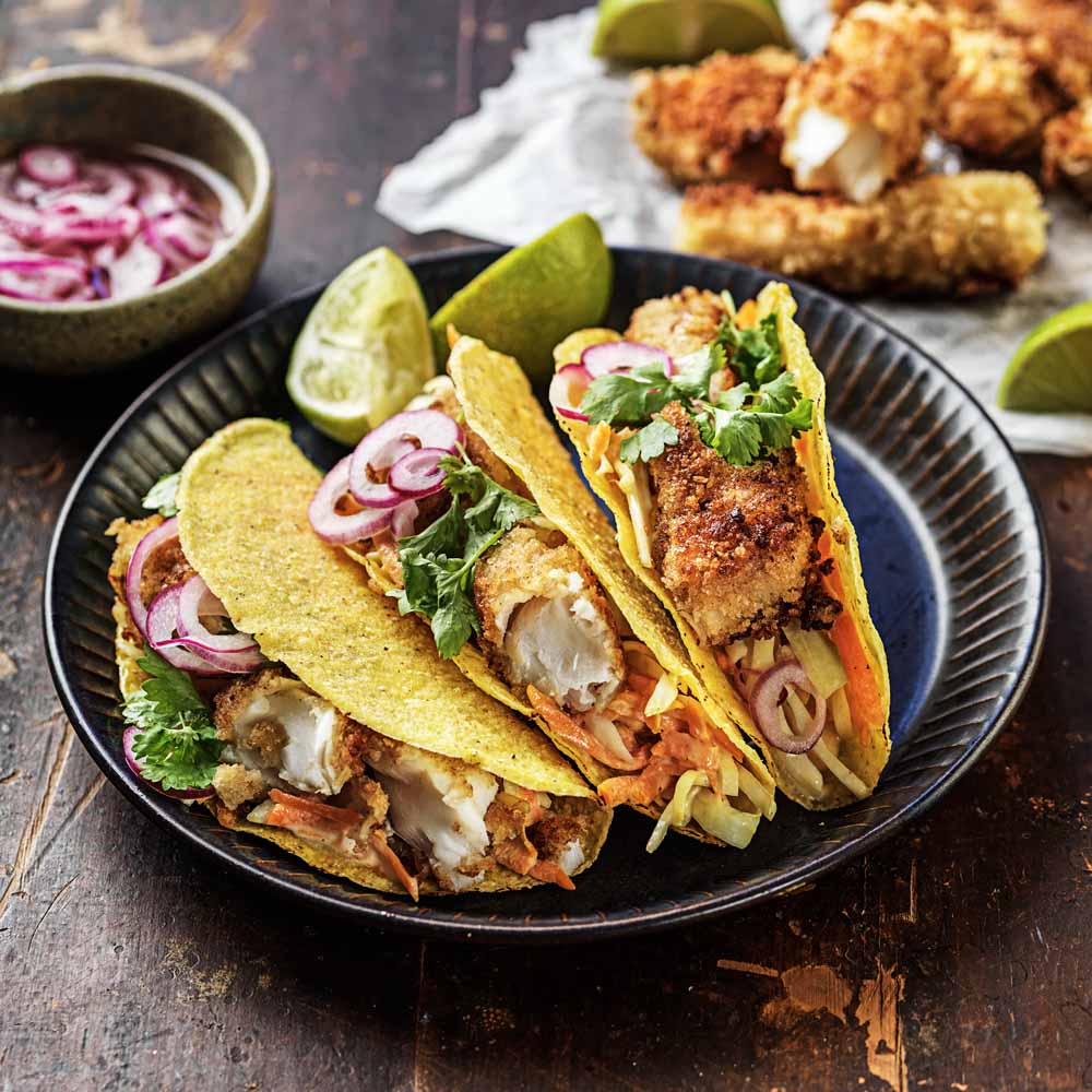 Fishtaco med coleslaw
