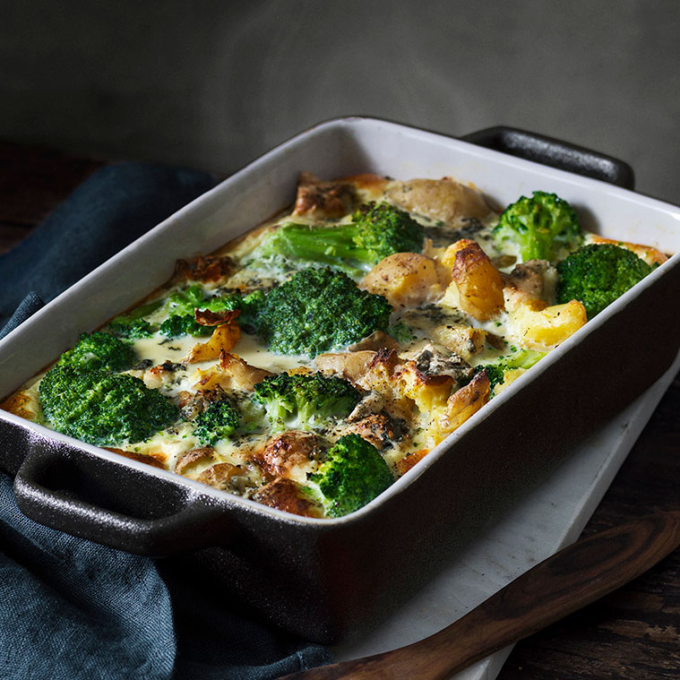 Broccoligratäng med potatis