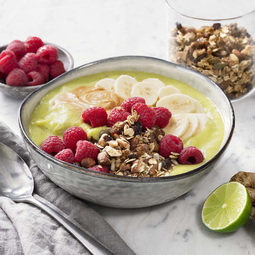 Smoothiebowl med frukt och grönt