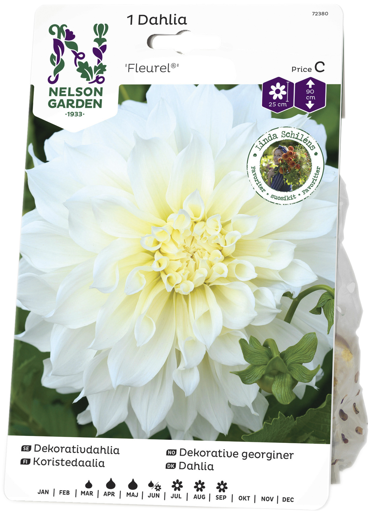 Vårlök Dahlia Hög Dek. Fleurel Vit