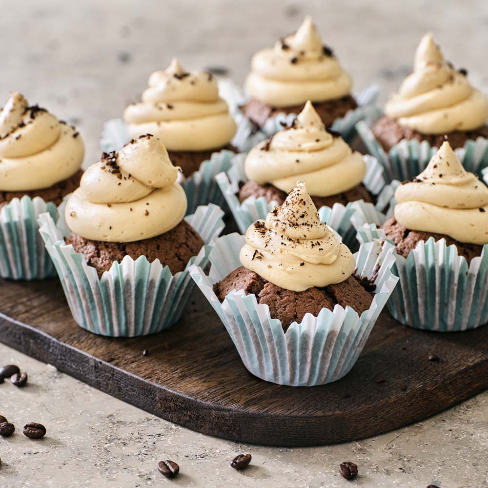 Chokladmuffins med kaffesmörkräm 