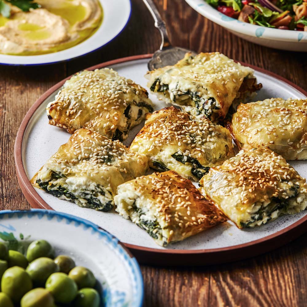 Filopajer med spenat