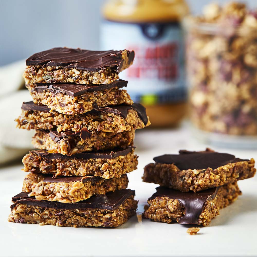 Müslibars med jordnötssmör