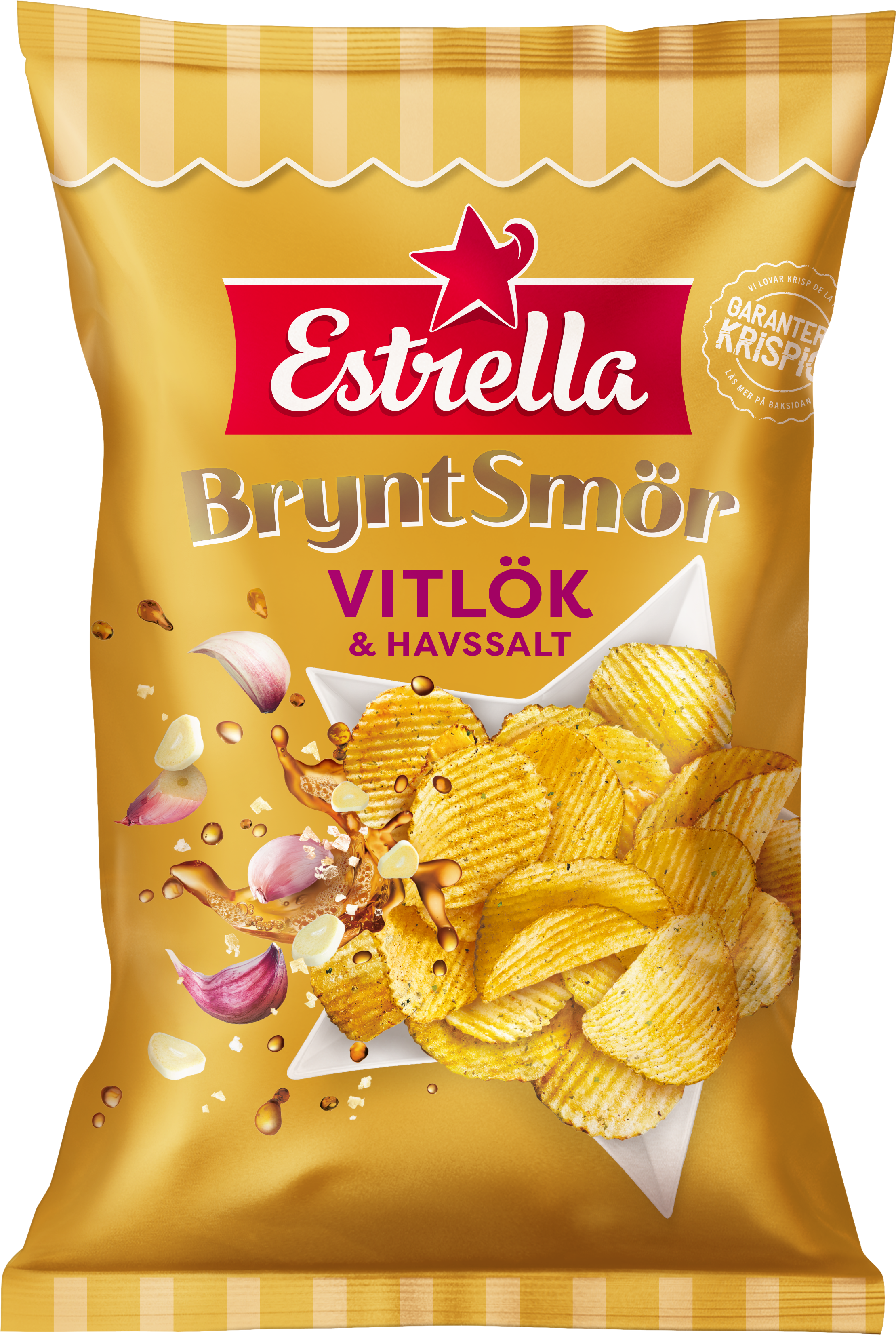 Chips Brynt smör vitlök & havssalt