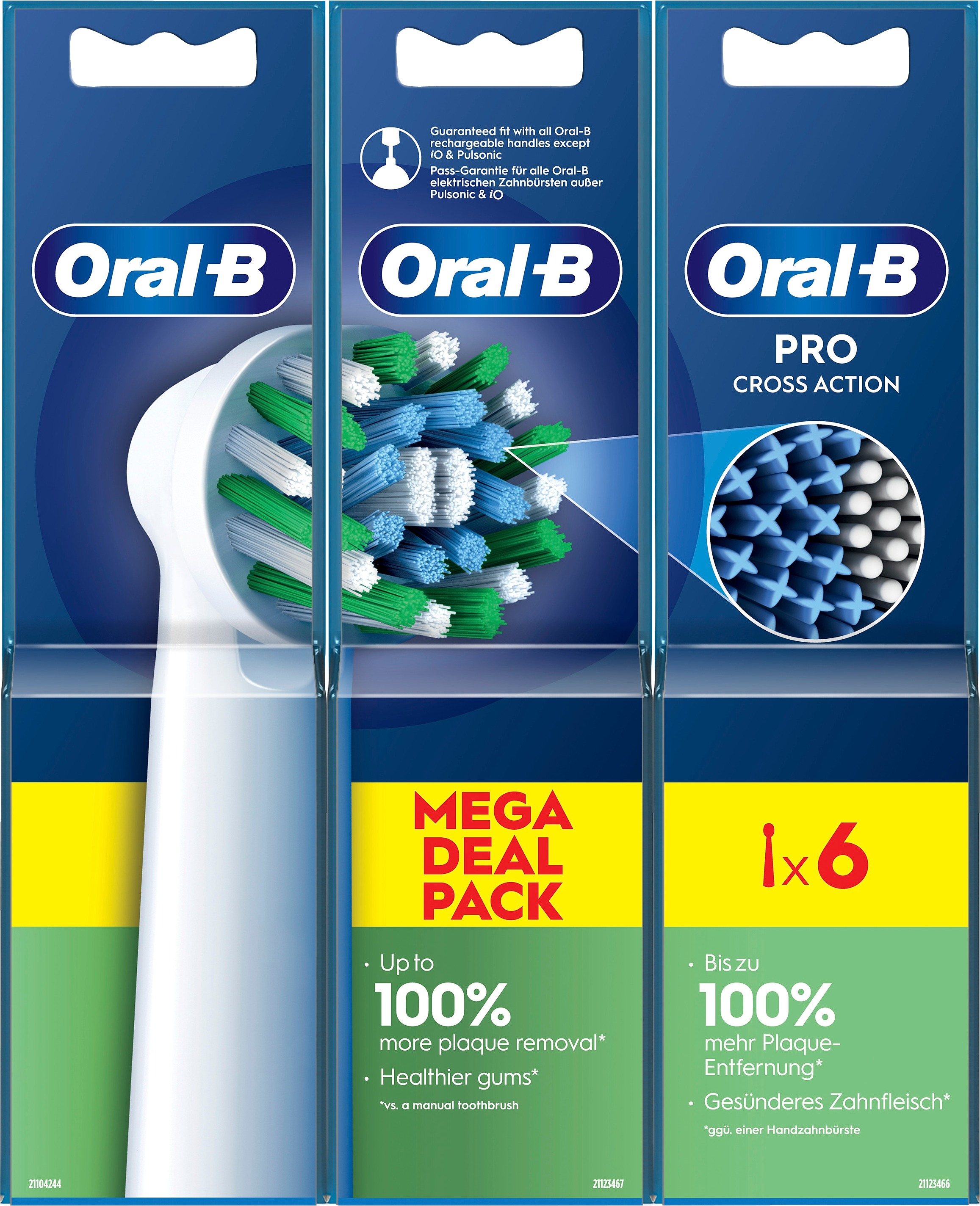 Eltandborsthuvud Pro Cross Action 6-pack