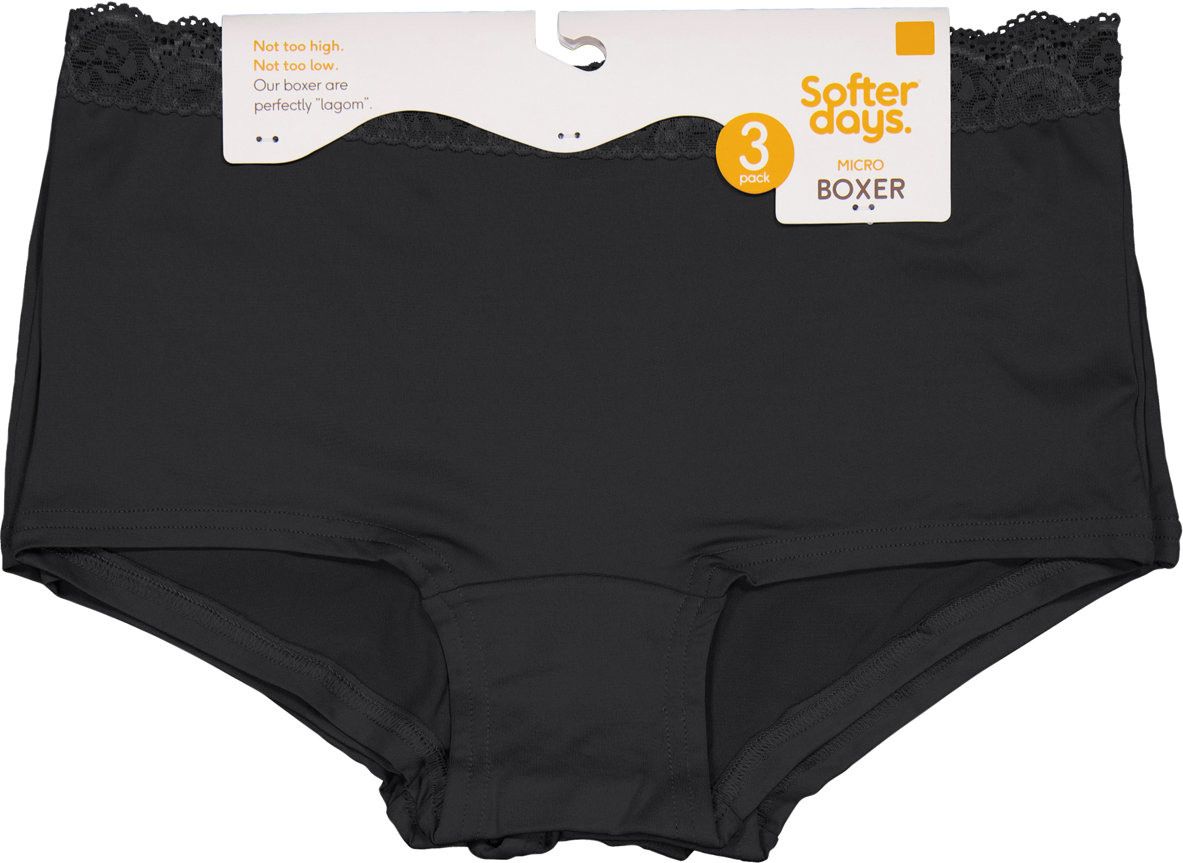 Boxertrosa Svart Stl XL 3-pack