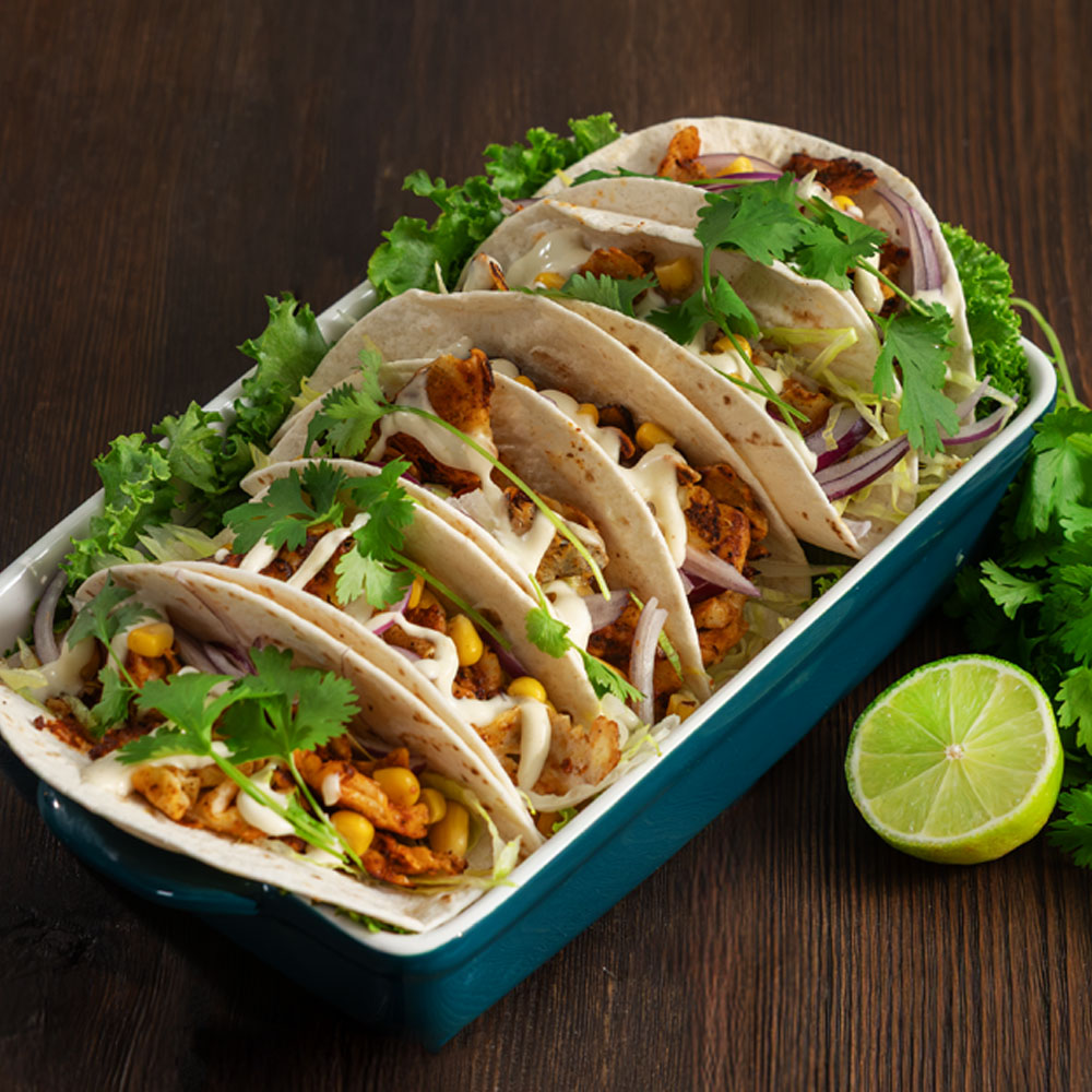 Tacos med krispig grillost