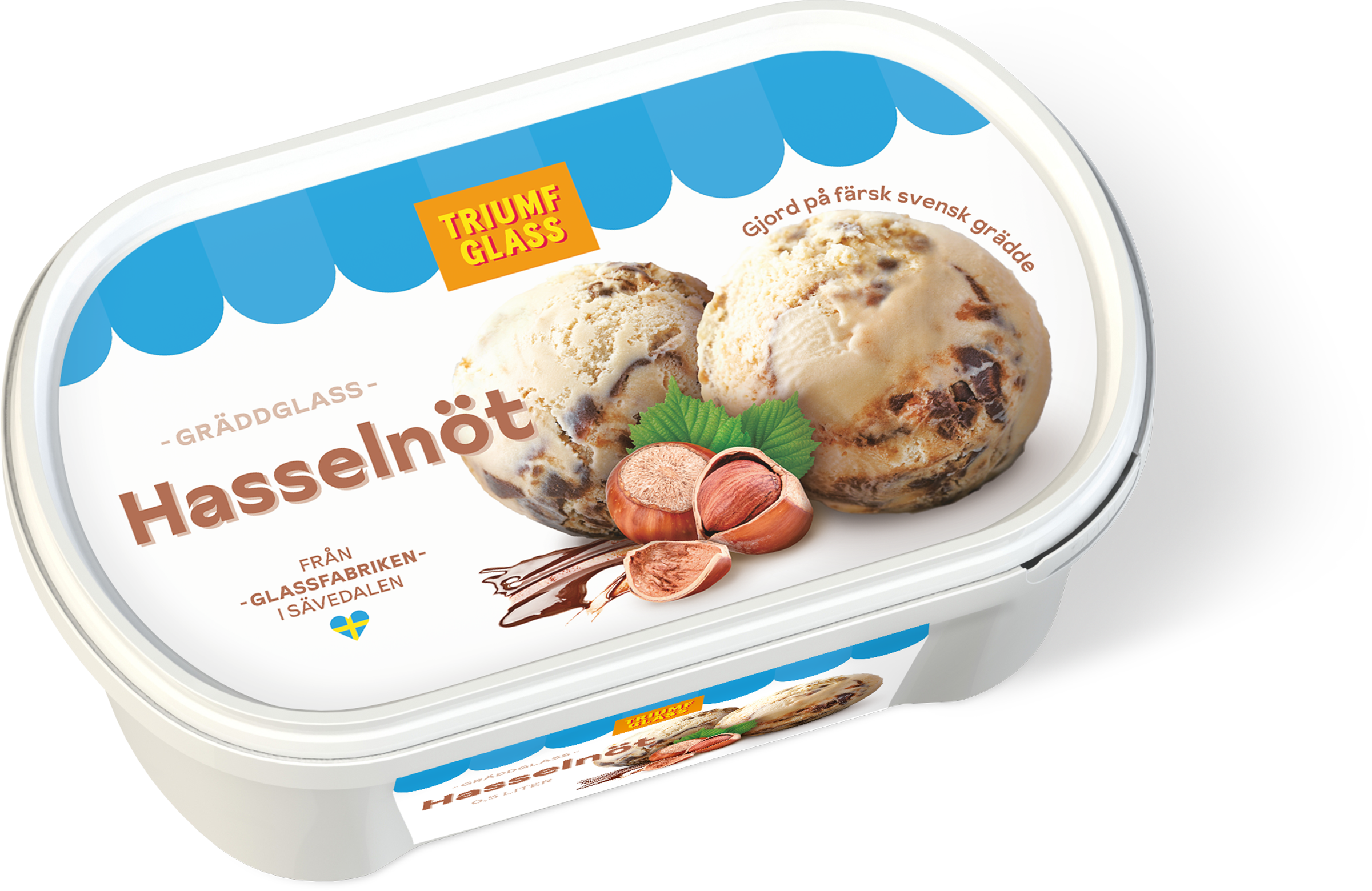 Gräddglass Hasselnöt