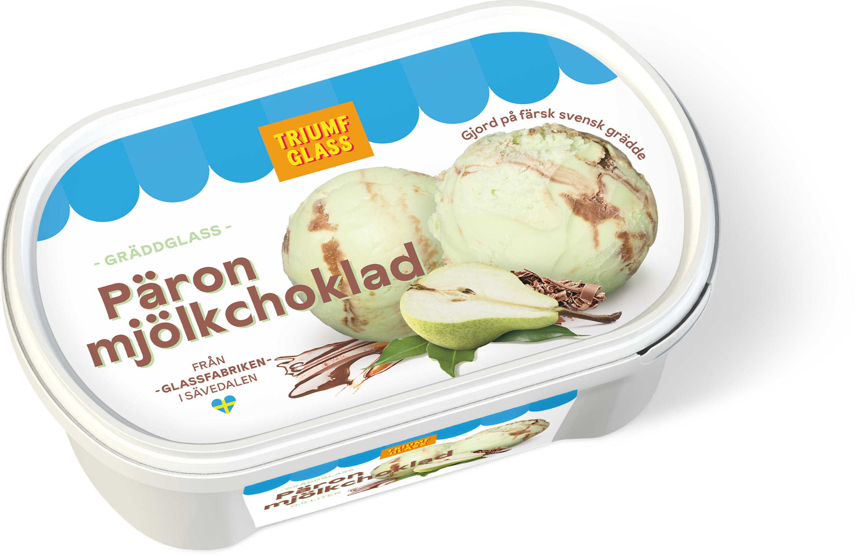 Gräddglass Päron mjölkchoklad