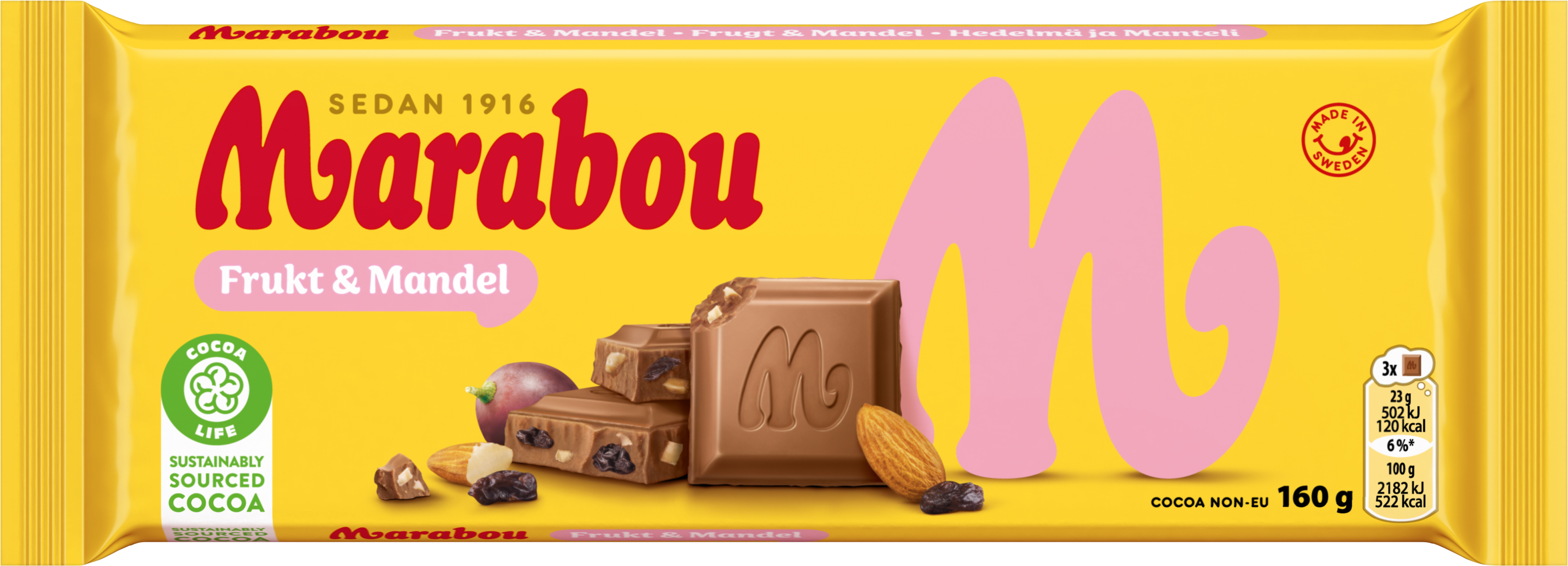 Mjölkchoklad Frukt & mandel