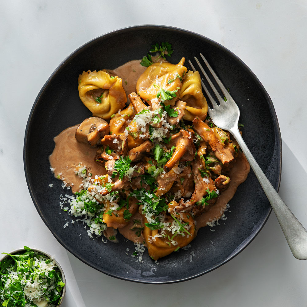 Krämig svamppasta med parmesan