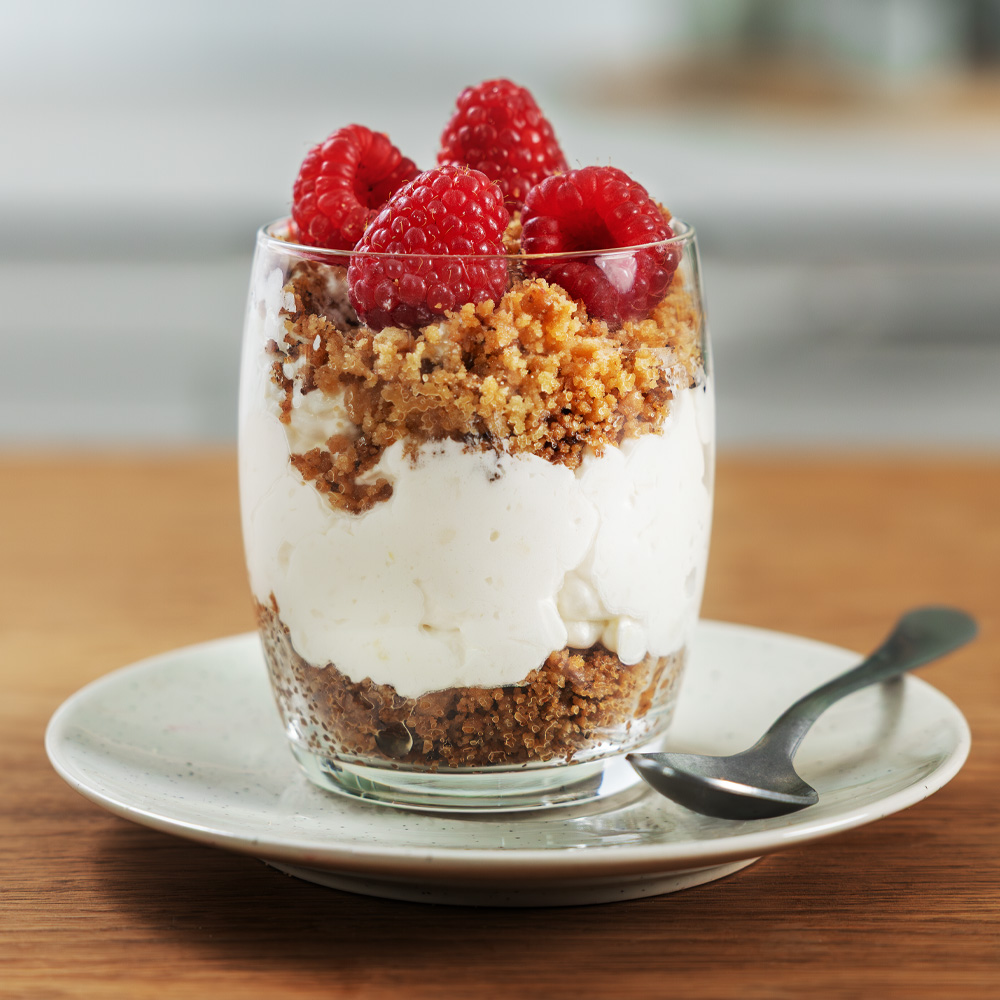 Vegansk cheesecake i glas