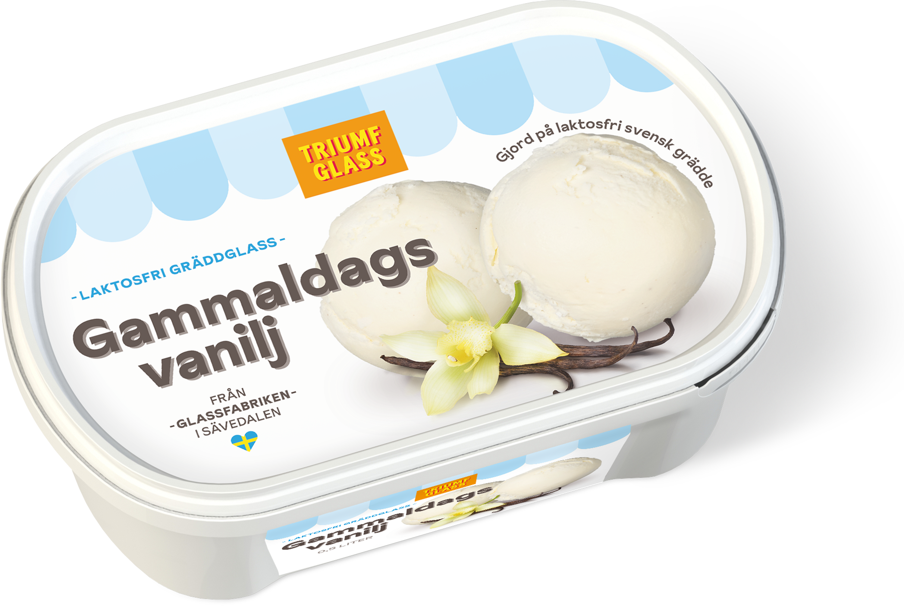 Laktosfri Gräddglass Gammaldags vanilj