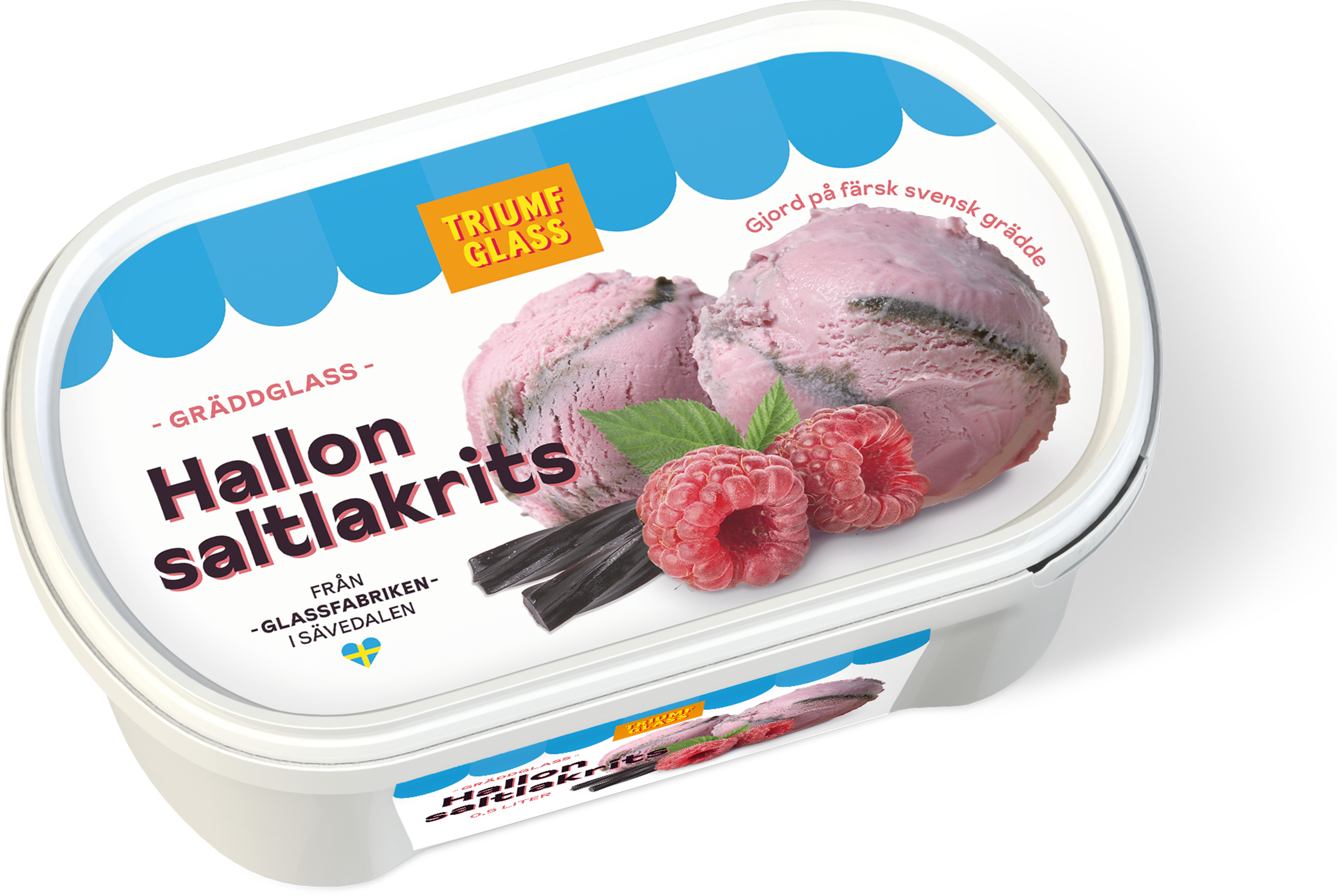 Glass Hallon & saltlakrits