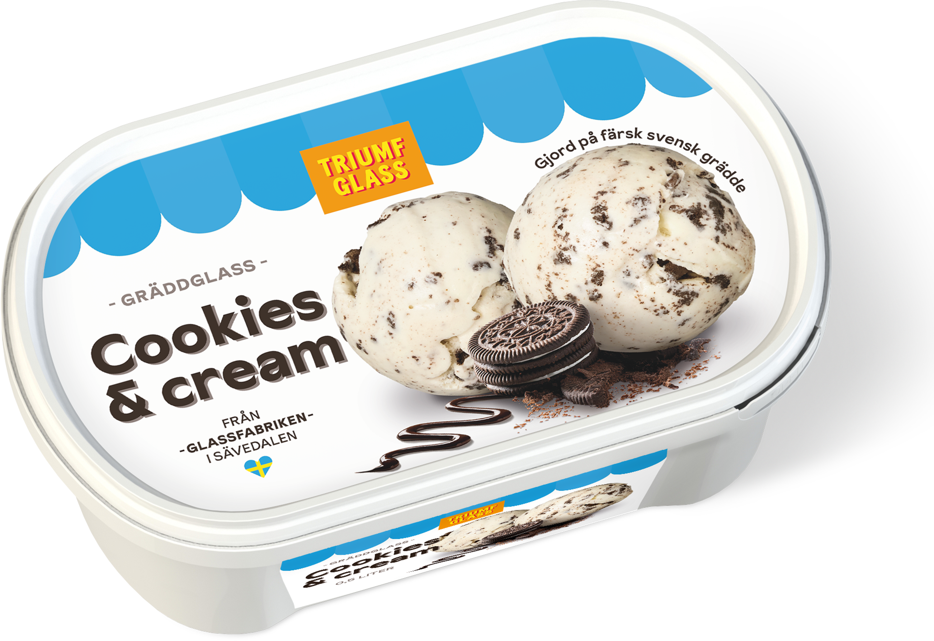 Gräddglass Cookies & cream