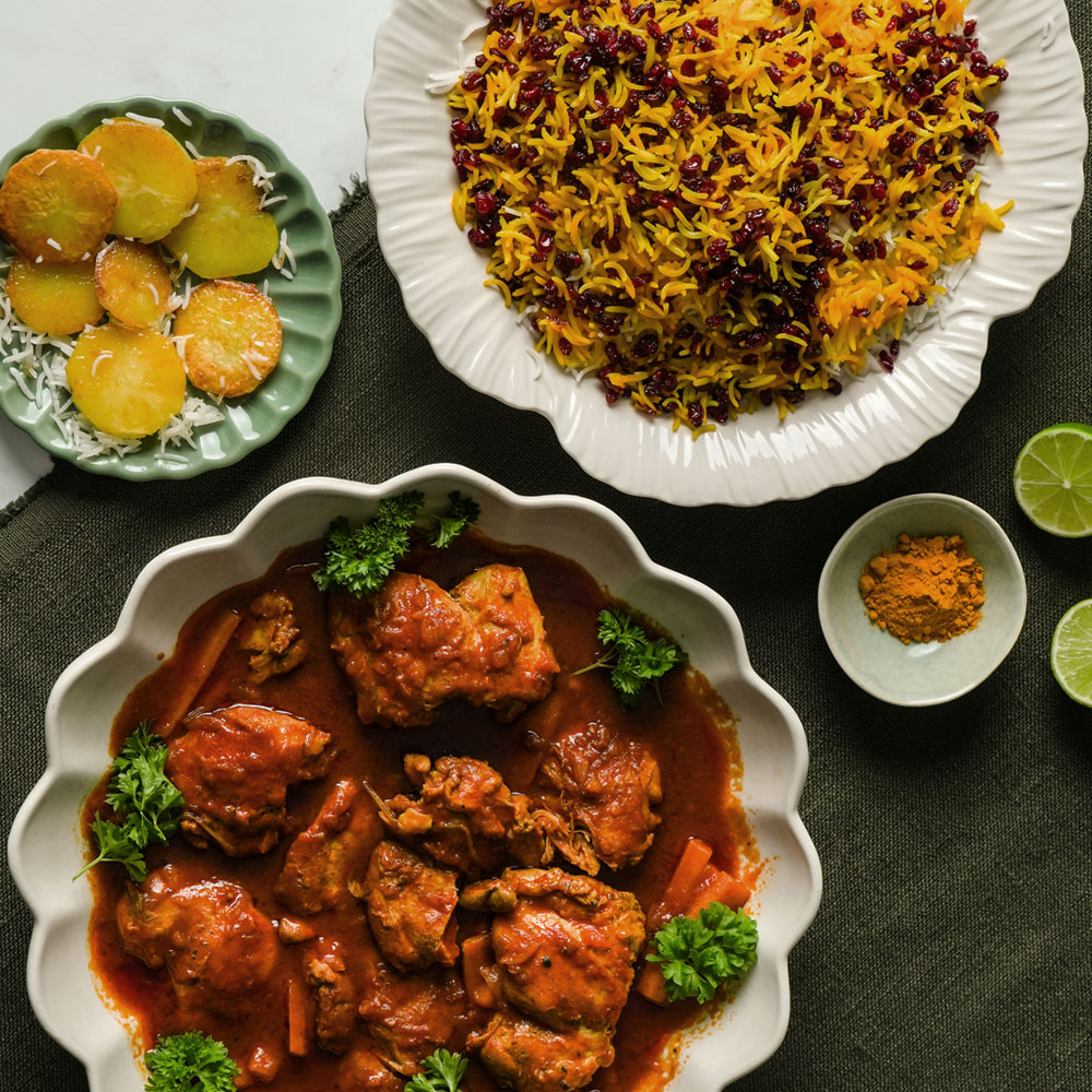 Zereshk polo ba Morgh – iransk kyckling med ris