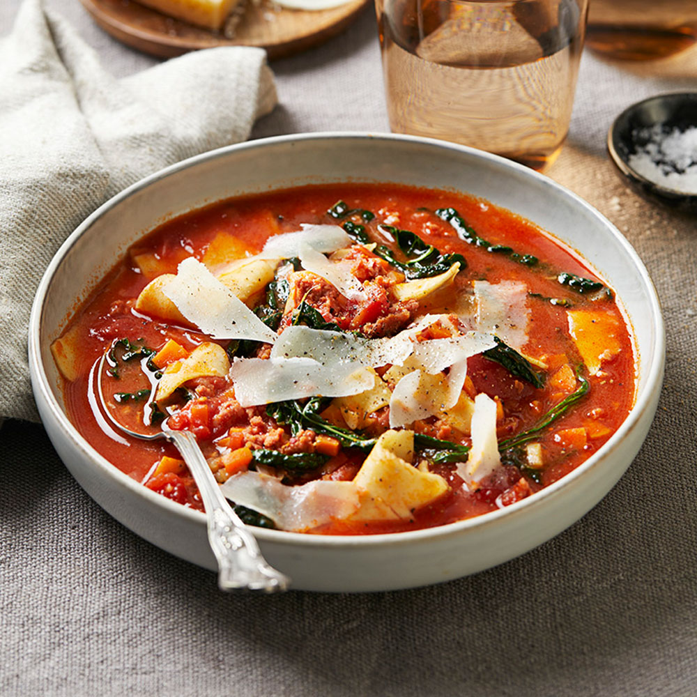 Lasagnesoppa med chorizo