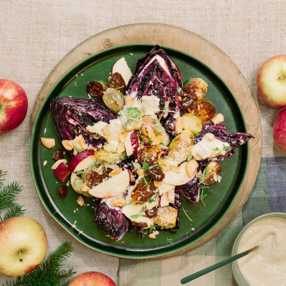 Citrus- och sojabakad rödkål med god topping