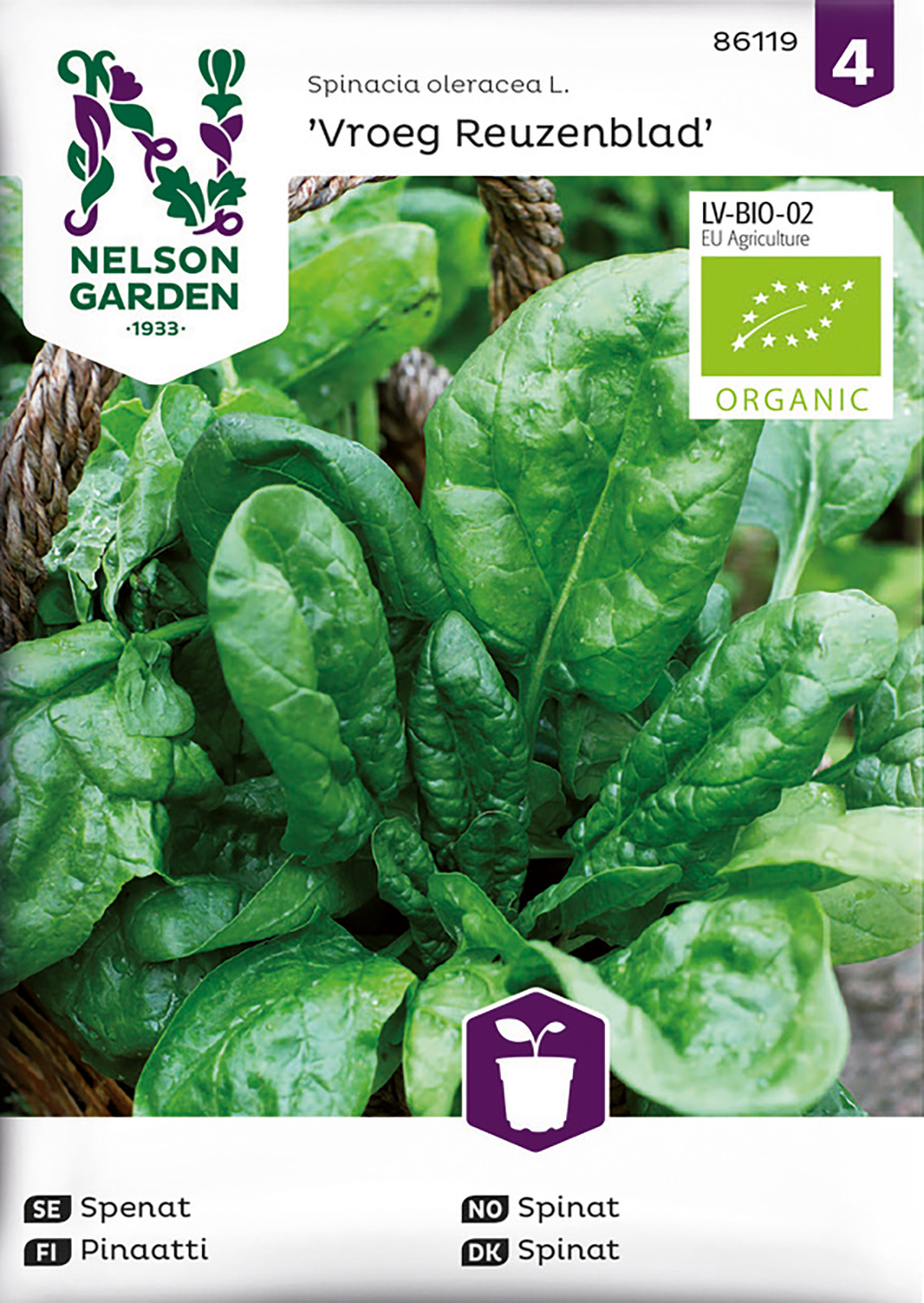 Spenat Vroeg Reuzenblad Organic