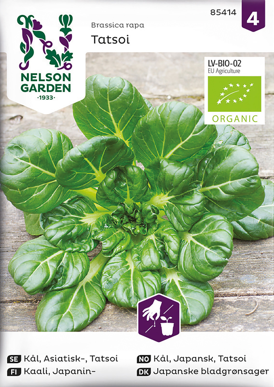 Frö Asiatisk Kål Nelson Garden Tatsoi Organic