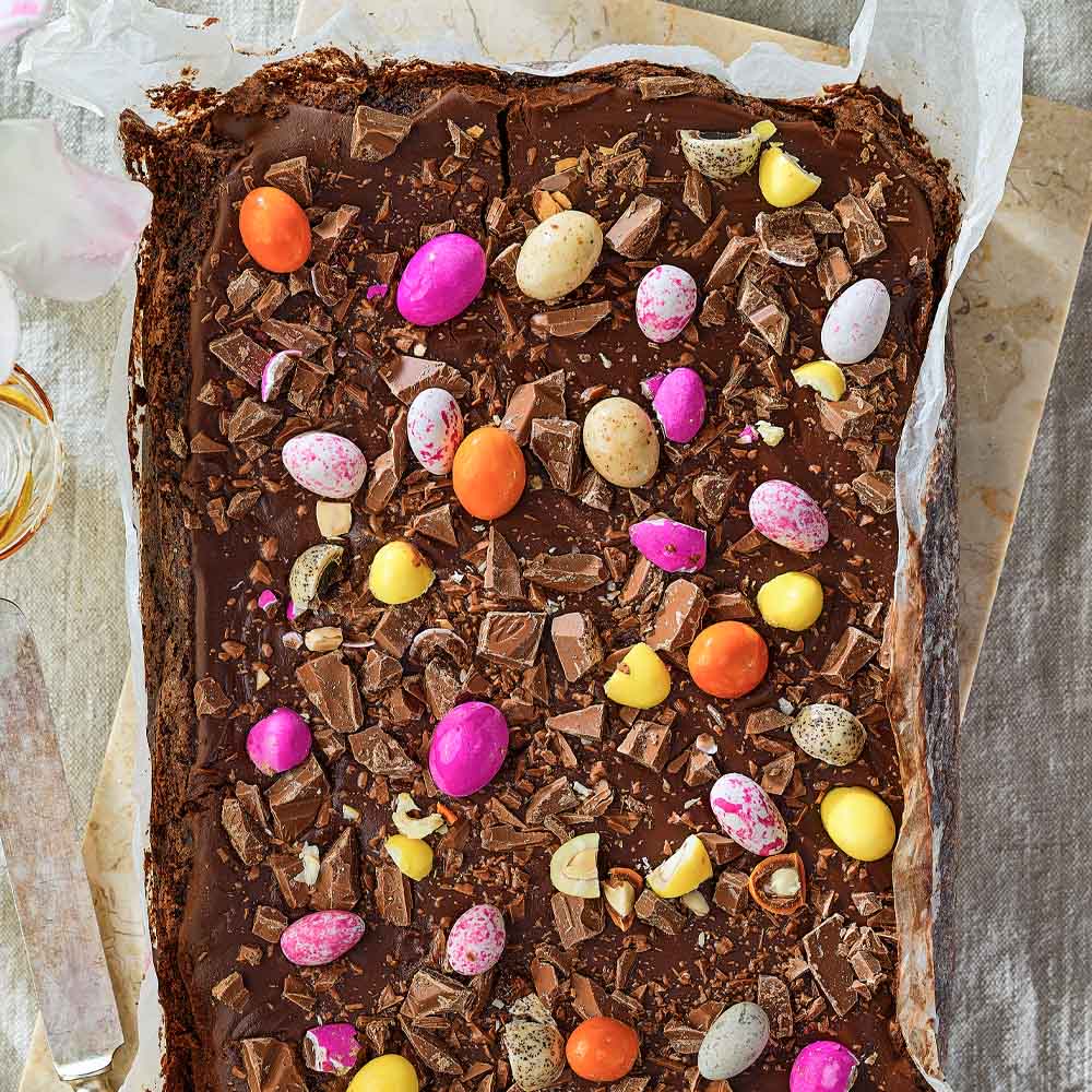 Påskbrownie med ganache
