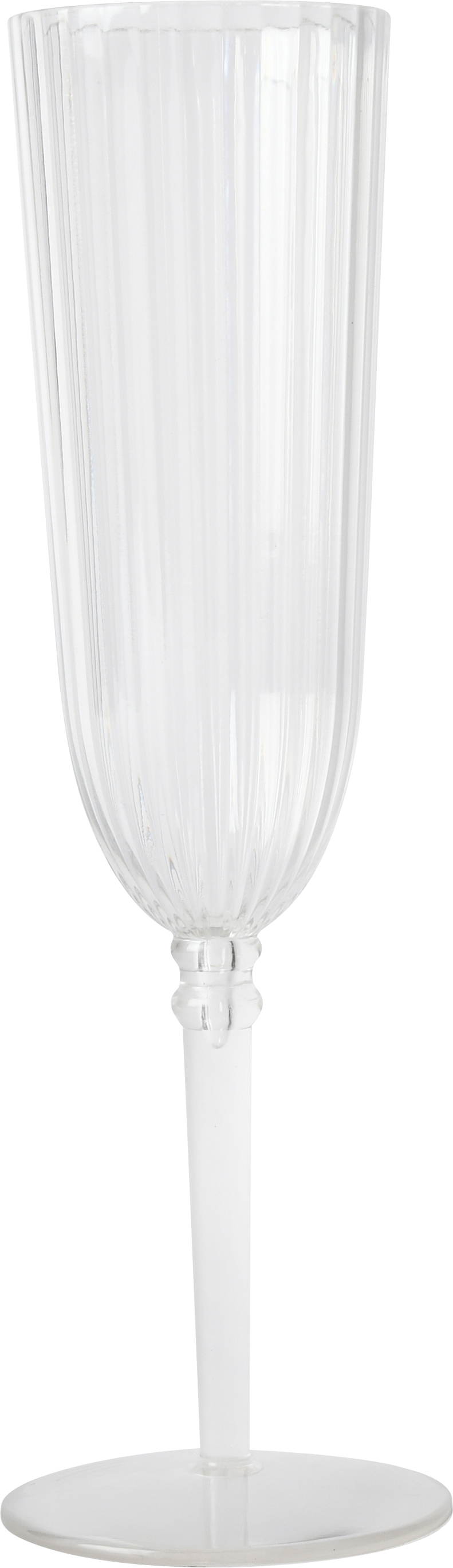 Champagneglas Ribbat Klar