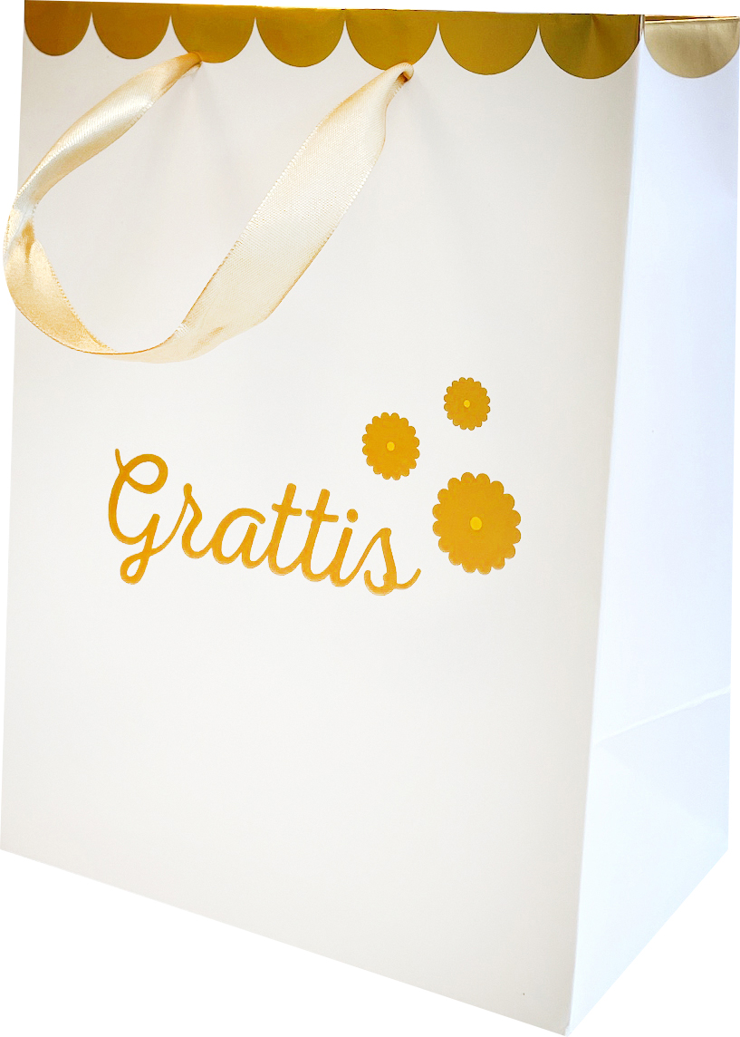 Presentpåse Medium Vit