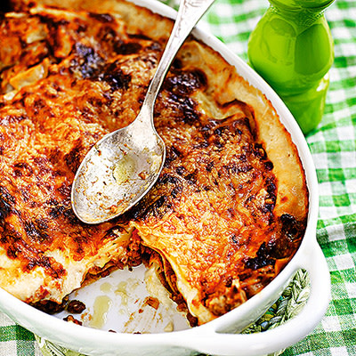 vegetarisk lasagne med sojafärs vegetarisk lasagne med sojafärs