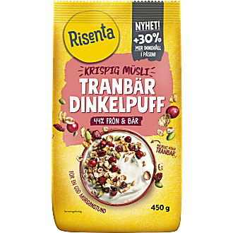 Krispig müsli Tranbär & dinkelpuff - Risenta - Coop