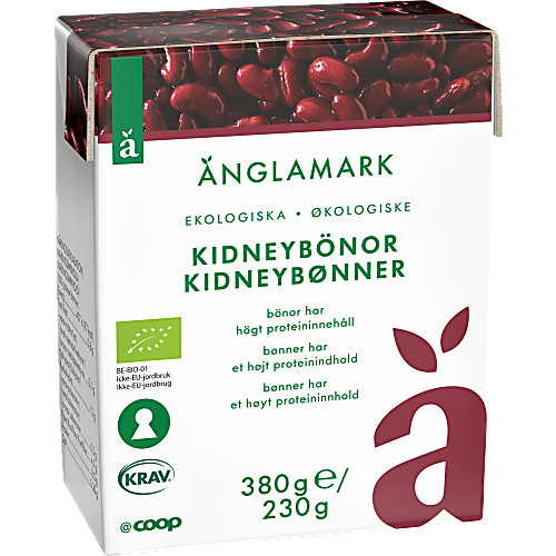 Vy över Kidneybönor Eko 380 G Änglamark