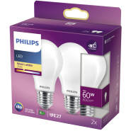 LED-lampa 60W E27 2-pack