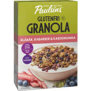 Glutenfri Granola Blåbär, rabarber & kardemumma