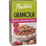 Granola Hallon, jordgubb & kokos