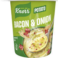 Snack pot Potatismos, bacon & lök