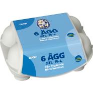 Ägg 6-pack M/L Frigående inomhus