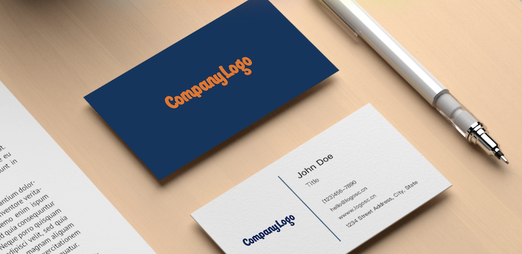 a sample calling or contact card that uses easy riden font on the text