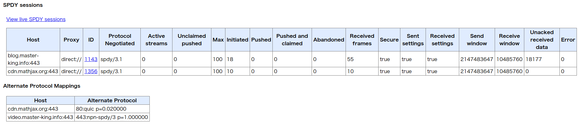 Chrome SPDY