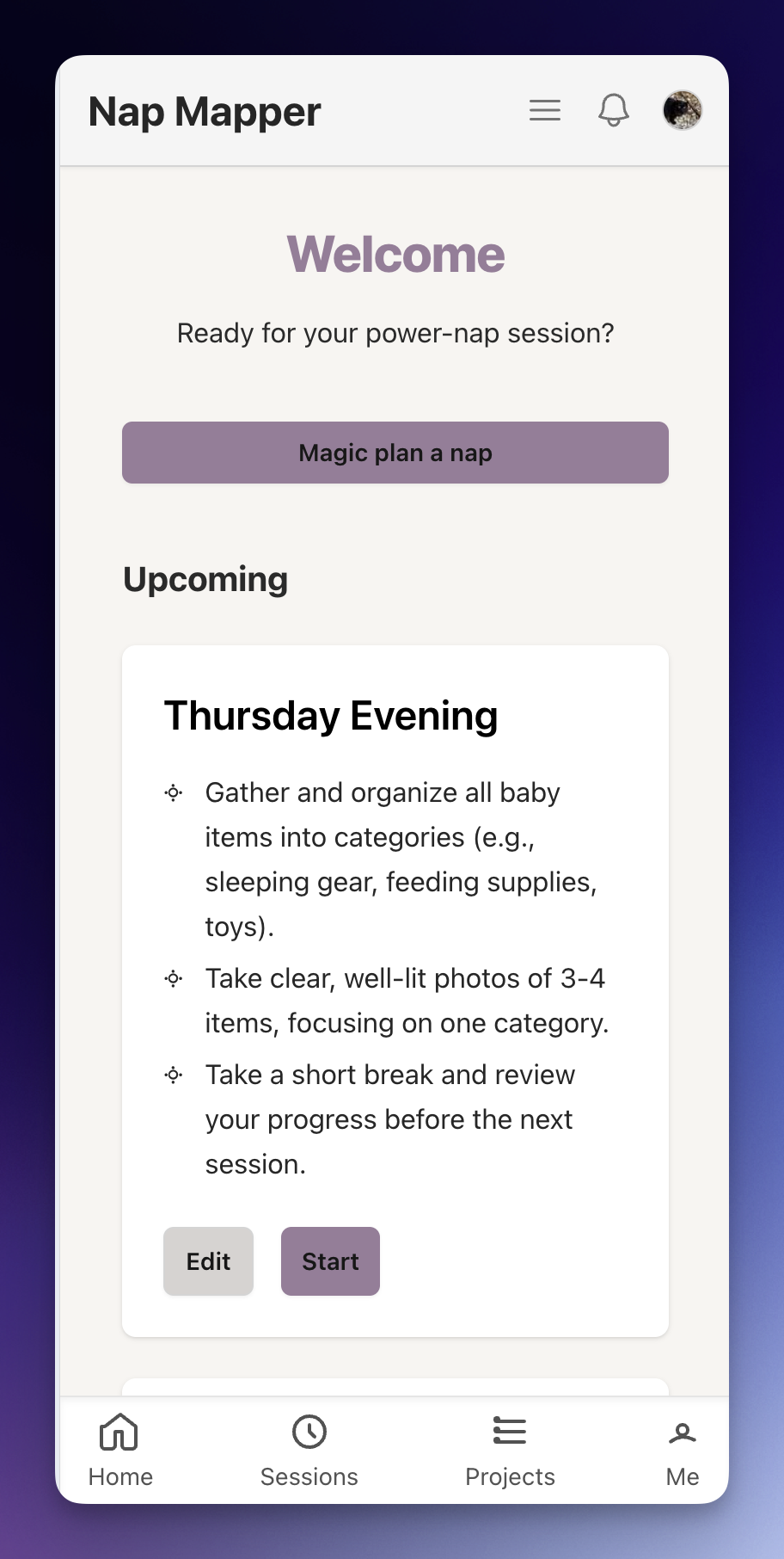 screenshot of nap mapper