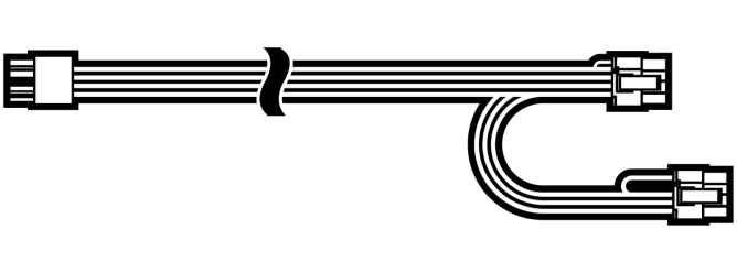 CORSAIR PCIe 8-pin (6+2) (6+2) cable illustration